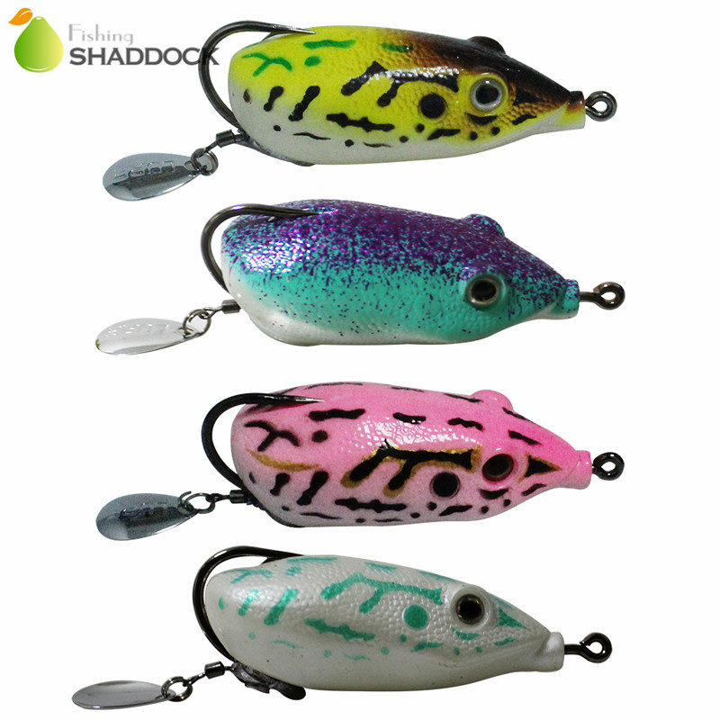 Fishing Lure Blade Bait - 4pcs Rubber Soft Frog Fishing Lures