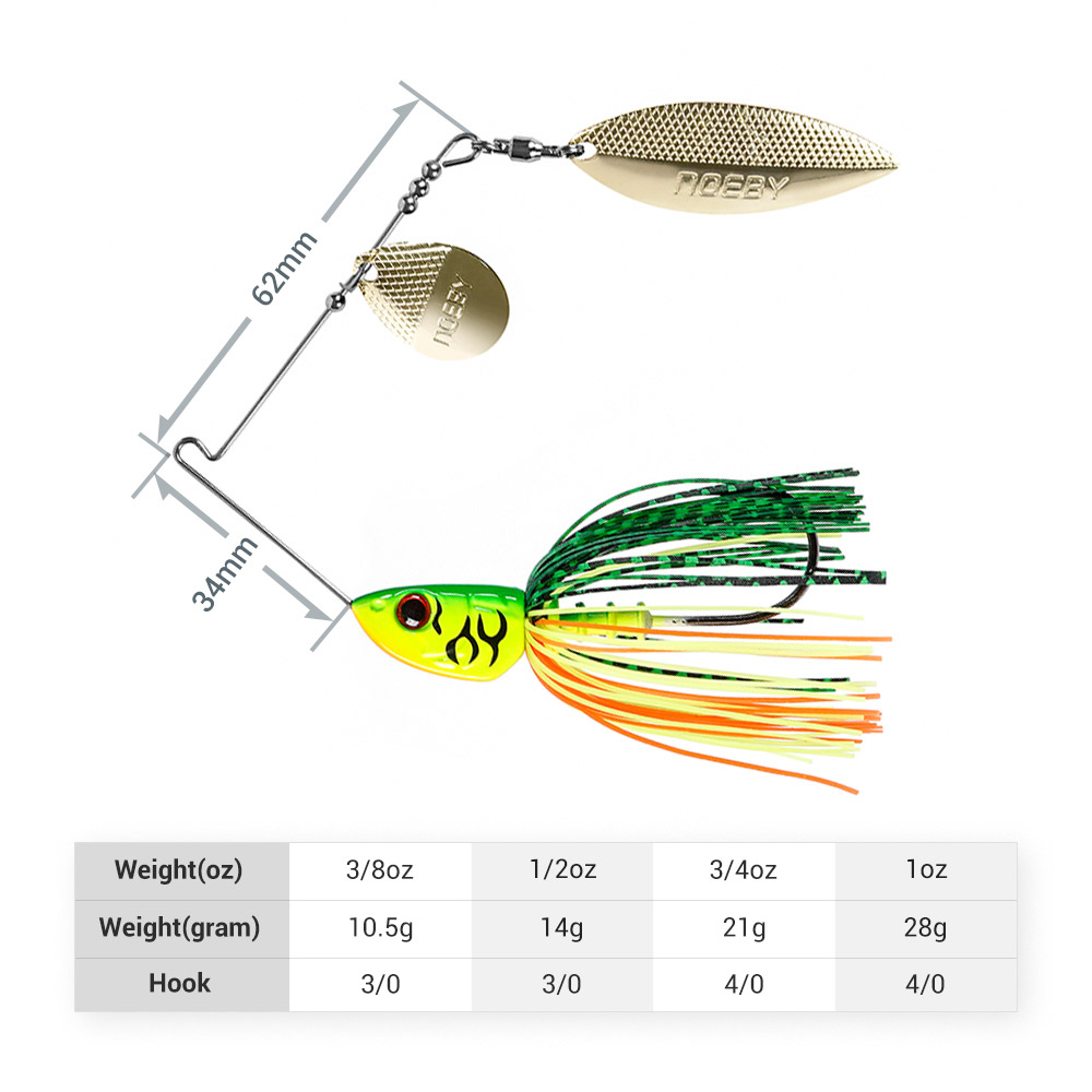 Noeby Spinnerbait 10.5g 14g 21 - Fishing Lure Spinnerbait recension och pris