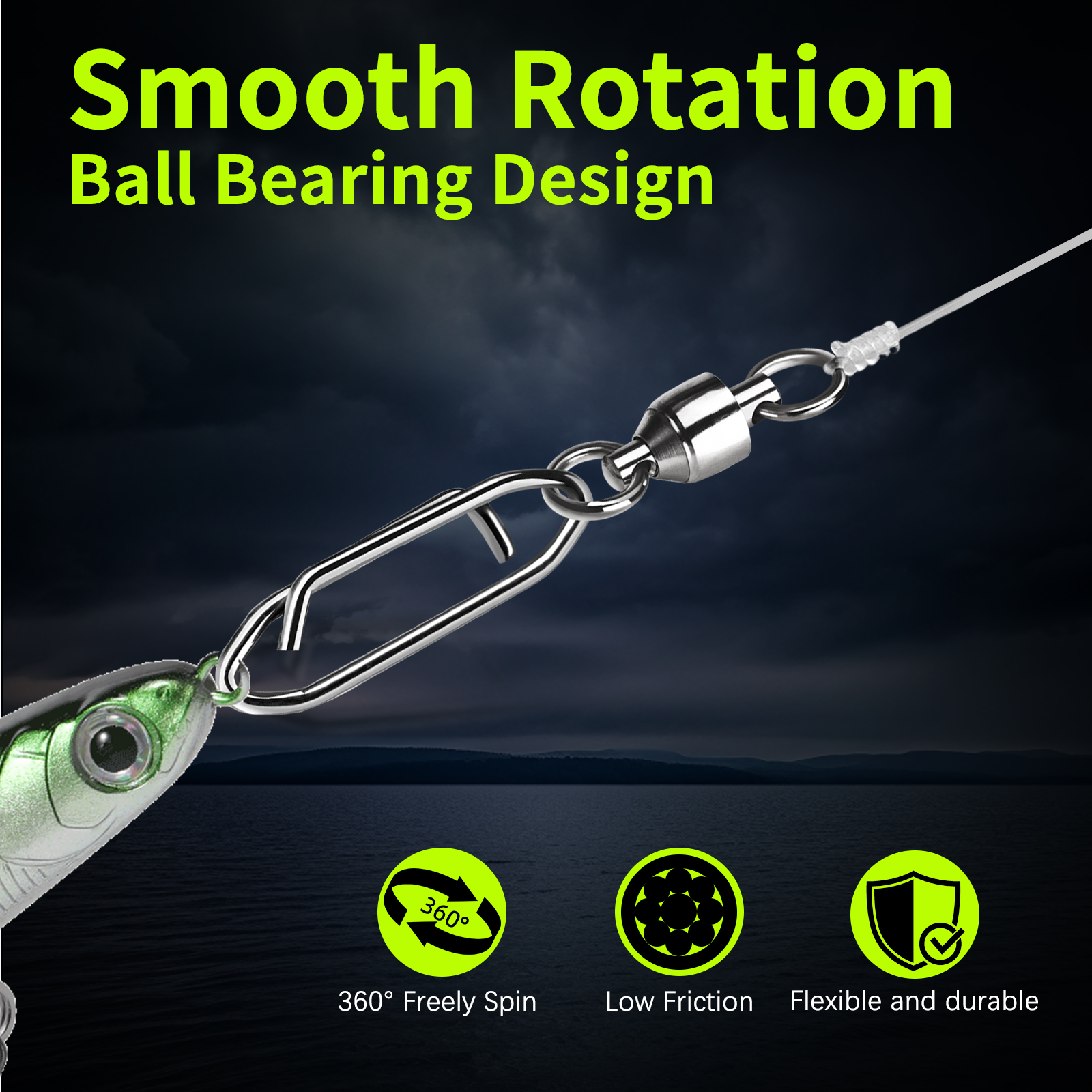 9KM Fishing Swivel Snap Kit 50 - Fishing Lure Kit recension och pris