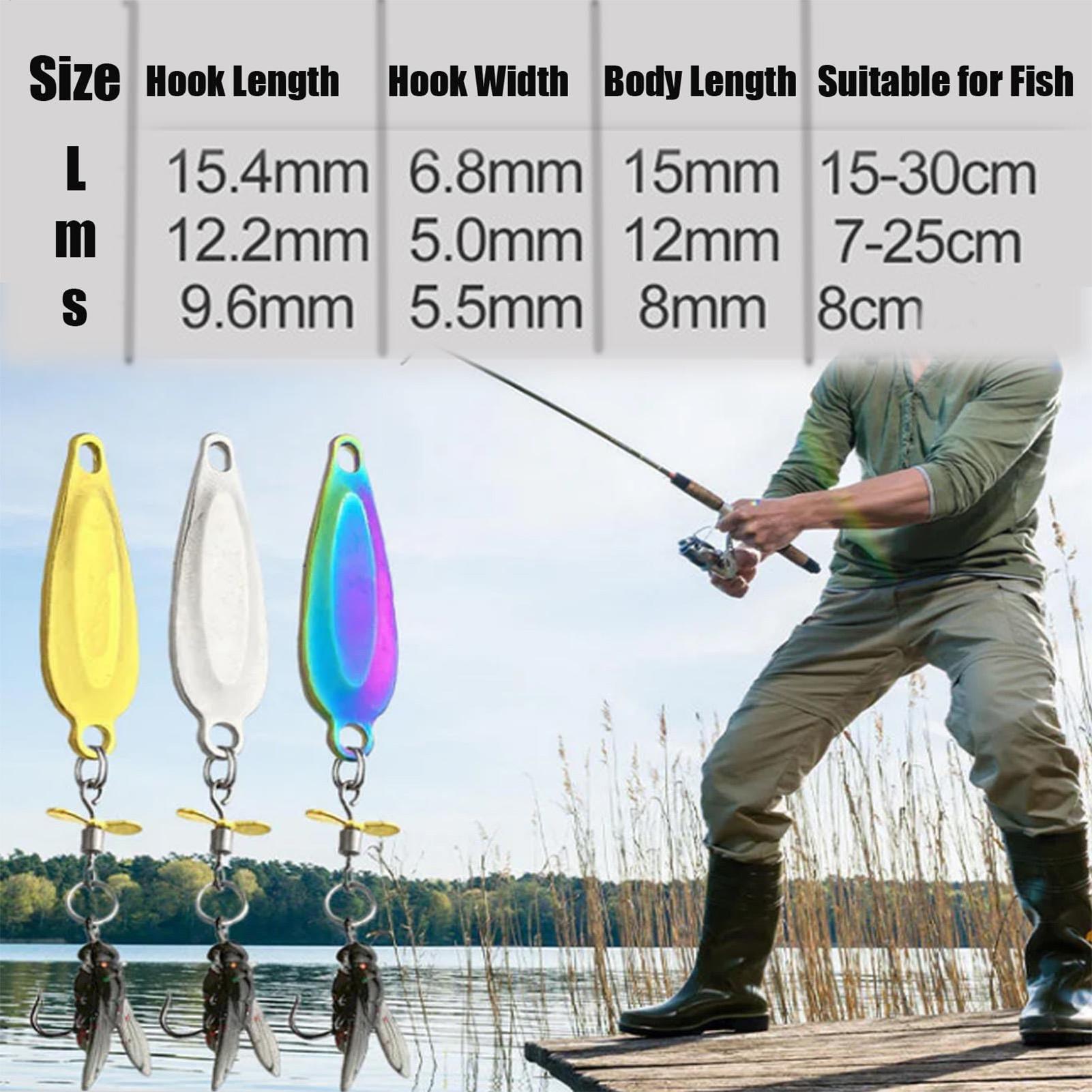 3 Pack Metal Spinner Baits 3D  - Fishing Lure Blade Bait recension och pris
