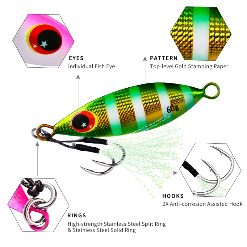 Metal Slow Jig Lure Hard Artif - Fishing Lure Spoon recension och pris