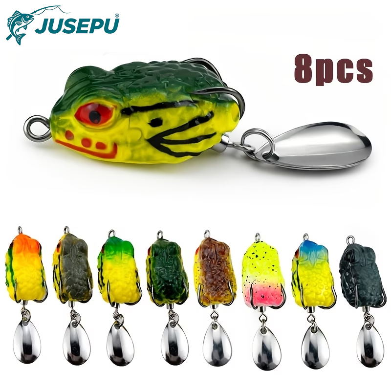 8pcs Topwater Frog Fishing Lur - Fishing Lure Blade Bait recension och pris