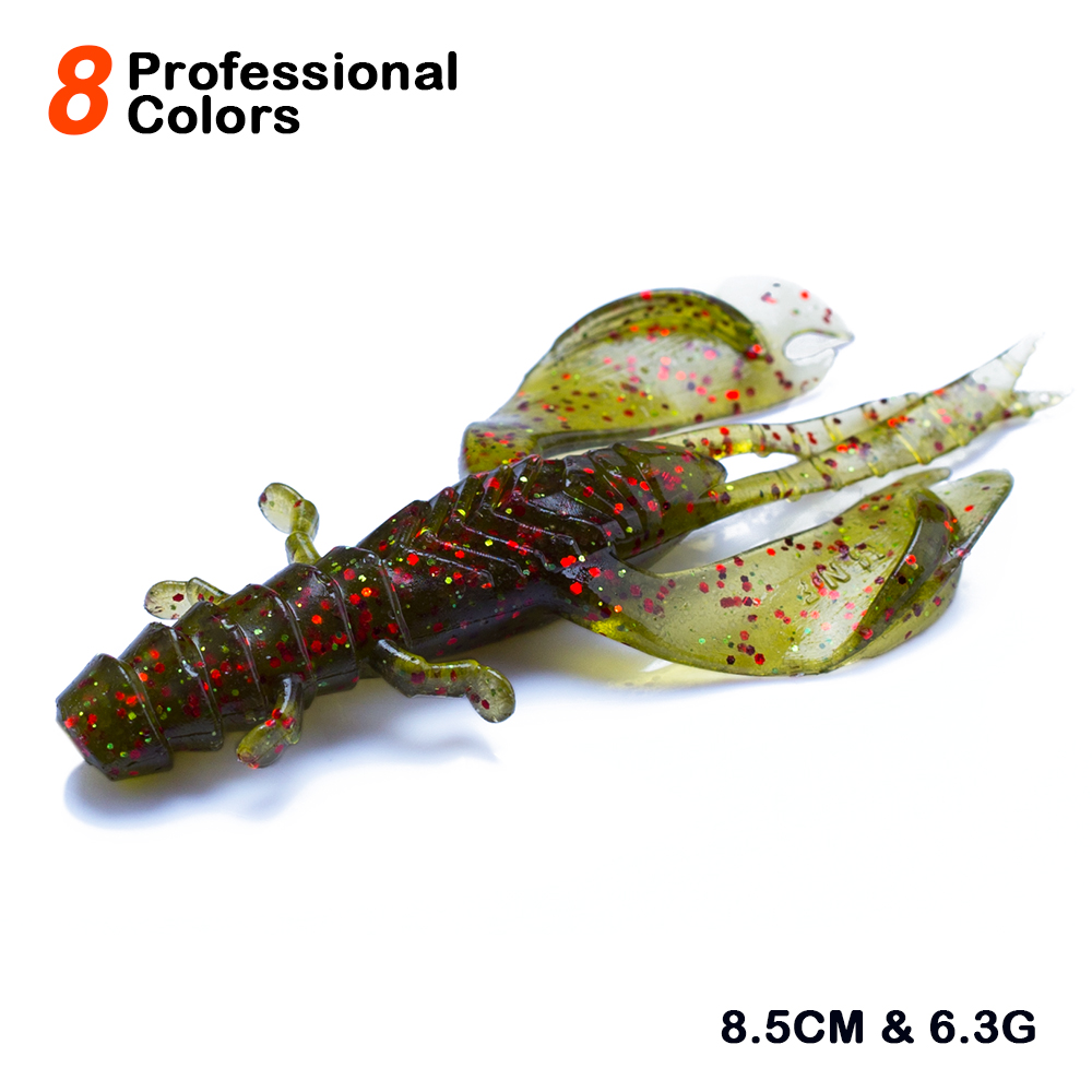 4/8pcs 80mm/6.5g Soft Silicon  - Fishing Lure Soft Plastic recension och pris