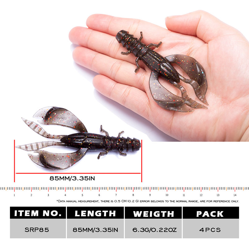 4/8pcs 80mm/6.5g Soft Silicon  - Fishing Lure Soft Plastic recension och pris