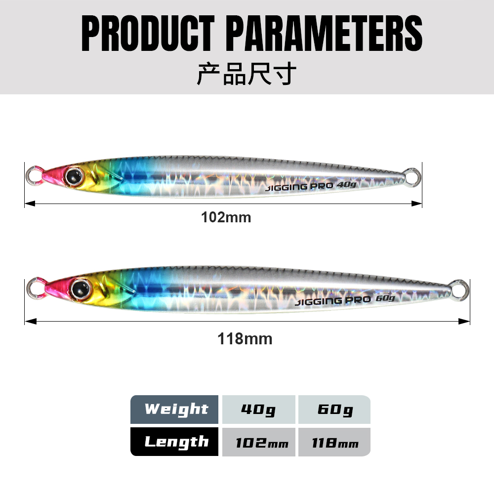 JIGGING PRO 40g 60g Slide Stic - Fishing Lure Buzzbait recension och pris