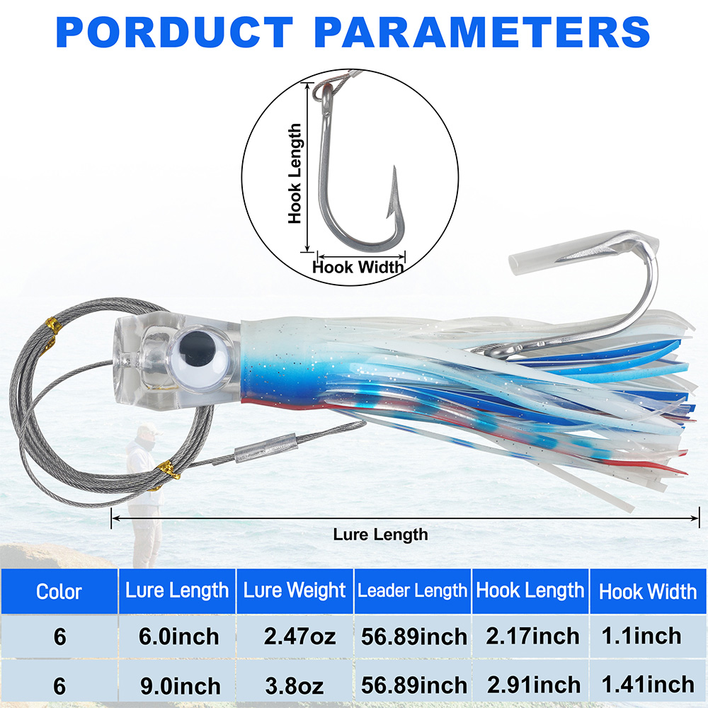 6Pcs Saltwater Tolling Lures S - Fishing Lure Buzzbait recension och pris